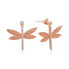 Silver Dragonfly Earrings