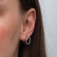 Silver Round Women's Earrings