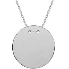 Silver Round Plate Necklace