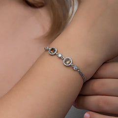 Silver Round Zultanite Stone Women's Bracelet