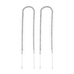 Gümüş Zincirli Küpe