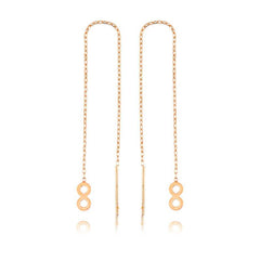 Boucles d'oreilles Infinity en chaîne argentée