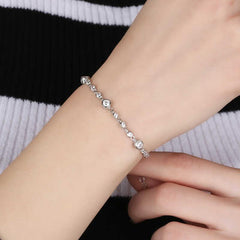 Silver Zircon Stone Women's Bracelet