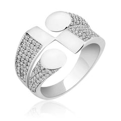 Silver Zircon Stone Women's Ring