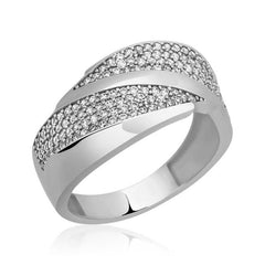 Silver Zircon Stone Women's Ring