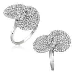Silver Zircon Stone Women's Ring