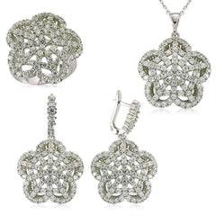 Silver Flower Ladies Set