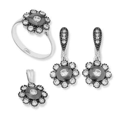 Silver Daisy Ladies Set
