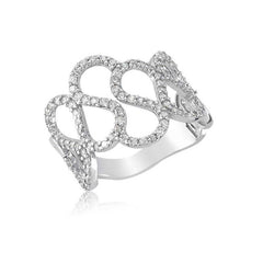 Silver Wave Eternity Women's Ring