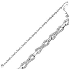 Silver Zircon Stone Women's Bracelet