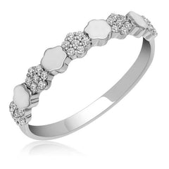 Bague pour femme en argent et pierre de zircon