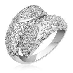 Silver Zircon Stone Women's Ring