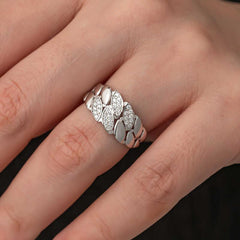 Silver Zircon Stone Women's Ring