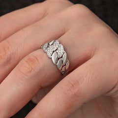 Silver Zircon Stone Women's Ring