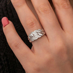 Silver Zircon Stone Women's Ring