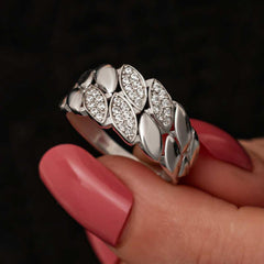 Silver Zircon Stone Women's Ring