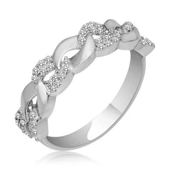 Bague pour femme en argent et pierre de zircon