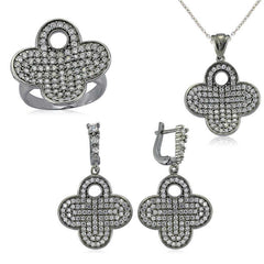 Silver Flower Ladies Set
