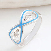 Silver Zircon Stone Infinity Women's Ring
