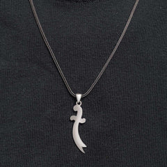 Silver Zulfiqar Sword Men's Necklace