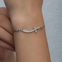 Bracelet épée Zulfiqar en argent pour femme
