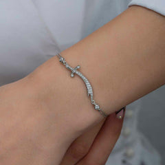Bracelet épée Zulfiqar en argent pour femme