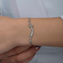 Bracelet épée Zulfiqar en argent pour femme