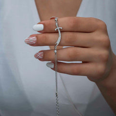 Bracelet épée Zulfiqar en argent pour femme
