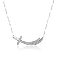 Silver Zulfiqar Sword Women's Necklace