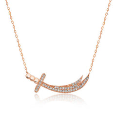 Silver Zulfiqar Sword Women's Necklace