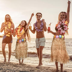 Nessiworld Hawaiian Style Hula Skirt – 60 cm Straw Natural Skirt