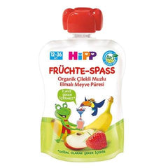 Nessiworld p Organik Çilekli Muzlu Elmalı Meyve Püresi 100 Gr