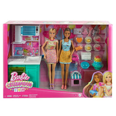 HJY94 Coffret de jeu de fabrication de gâteaux Barbie Brooklyn et Malibu