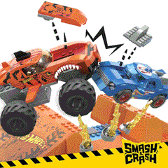 HKF88 MEGA™ Hot Wheels® Smash n Crash Tiger Shark Crash Set 245 pieces Ages 5+