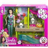HKT77 Barbie Panda Care Playset