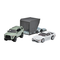 Nessiworld Hot Wheels Premium Team Transport 18 Toyota 4Runner & Toyota Supra w/Open Trailer HRV37