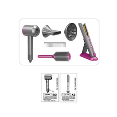 Nessiworld HUA-1019 Coffret de coiffure de luxe 2 en 1 avec son et lumière - Vardem Toy