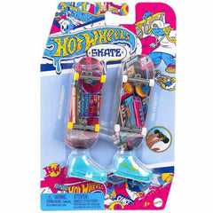Nessiworld HXL17 Hot Wheels Skate Retro Themed Dual Fingerboard and Shoes Pack