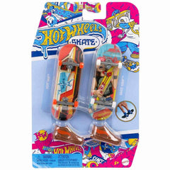 Nessiworld HXL17 Hot Wheels Skate Retro Themed Dual Fingerboard and Shoes Pack