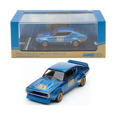 Nessiworld Inno 1/64 Nissan Skyline 2000 GT-R KPGC110 Racing Concept Bleu