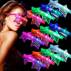 Lunettes de fête Nessiworld à LED, 6 couleurs, 12 pièces