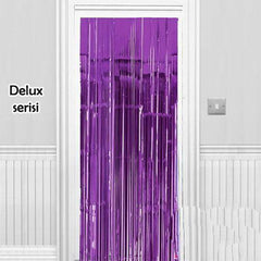 Rideau mural et porte scintillant Nessiworld Violet 90x200 cm