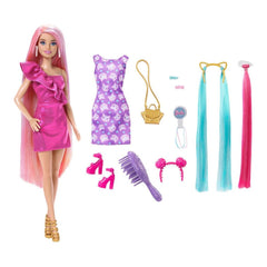 Nessiworld JDC85 Barbie Poupées aux cheveux longs et magnifiques Poupée aux cheveux roses