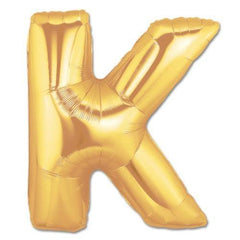 Nessiworld K Letter Foil Balloon Gold Color 40 inch