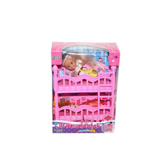 K899-17 2-Storey Boxed Bunk Bed Baby Set-Halit Can Oyuncak