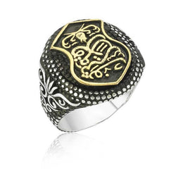 Silver Kadem-i Serif Men's Ring