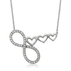 Silver Infinity Heart Women's Necklace