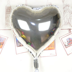 Ballon volant Nessiworld Heart en aluminium argenté 80 cm 32 pouces