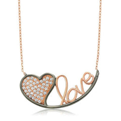 Silver Heart Love Women's Necklace