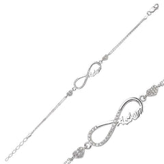 Silver Infinity My Love Ladies Bracelet